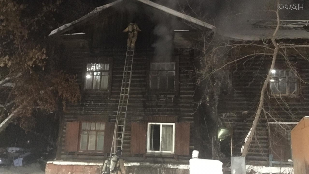Two people were injured in a fire in a residential building in Novosibirsk