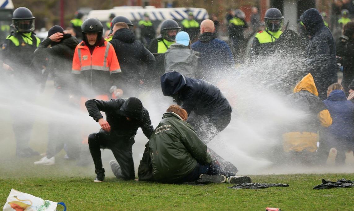 Quarantine protests erupt in Europe with renewed vigor