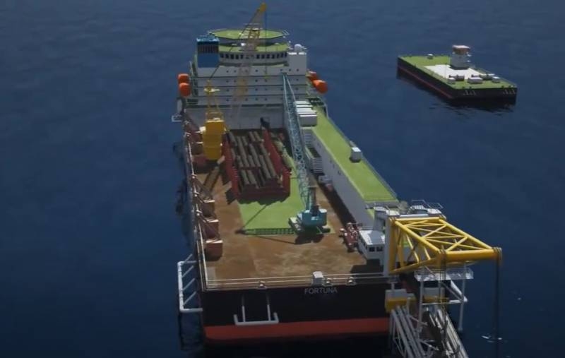 Vessel «Fortuna» возобновило работы по строительству газопровода «Northern Stream 2»