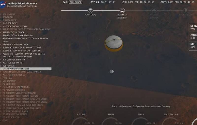 American rover Perseverance successfully landed on the surface of the Red Planet