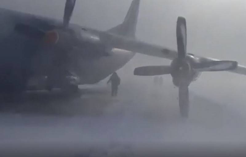 An-12 military transport aircraft makes a hard landing on Iturup island