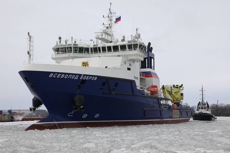 Судно тылового обеспечения «Vsevolod Bobrov» entered the stage of factory sea trials