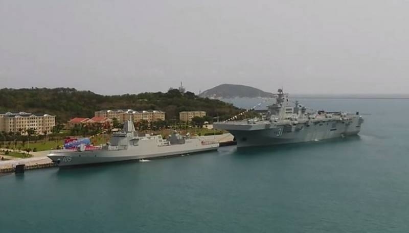 Китай ввёл в состав Южного флота ВМС НОАК головной УДК «Хайнань» проекта Тип-075
