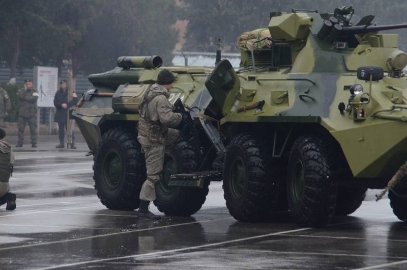 «В рамках программы перевооружения»: The Marines of the Black Sea Fleet received a large batch of new BTR-82A