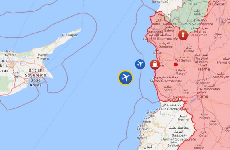 ВМС США направили патрульный самолёт P-8 Poseidon к берегам Сирии - в район пункта МТО ВМФ РФ Тартус