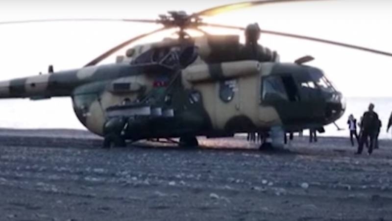 Вынужденная посадка на турецкий пляж вертолёта Ми-17 попала на видео