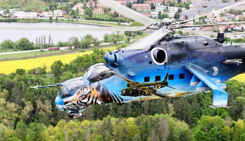 «В знак благодарности за службу»: the outgoing Mi-24 helicopter was decorated in the Czech Republic