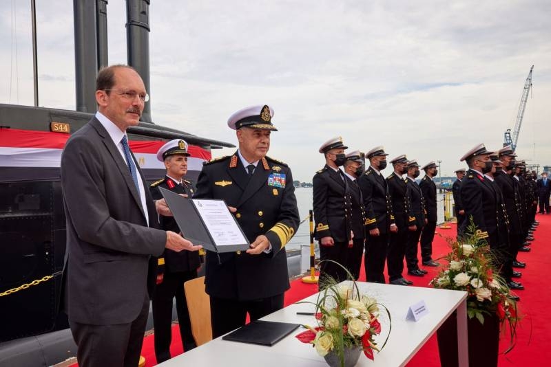 Egypt received the fourth S44 diesel-electric submarine of project 209 / 1400Mod, built in Germany