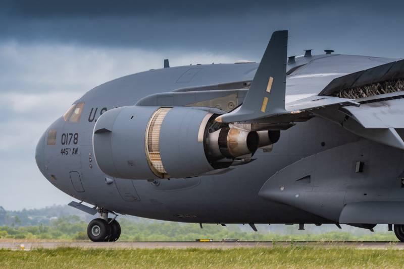 British Air Force demonstrated «particular» property of the transporter C-17 Globemaster III