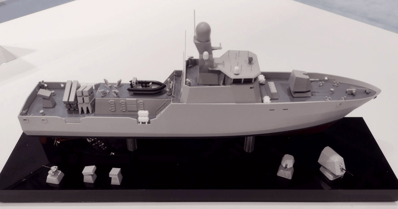British company Babcock presented a model of a large missile boat for the Ukrainian Navy