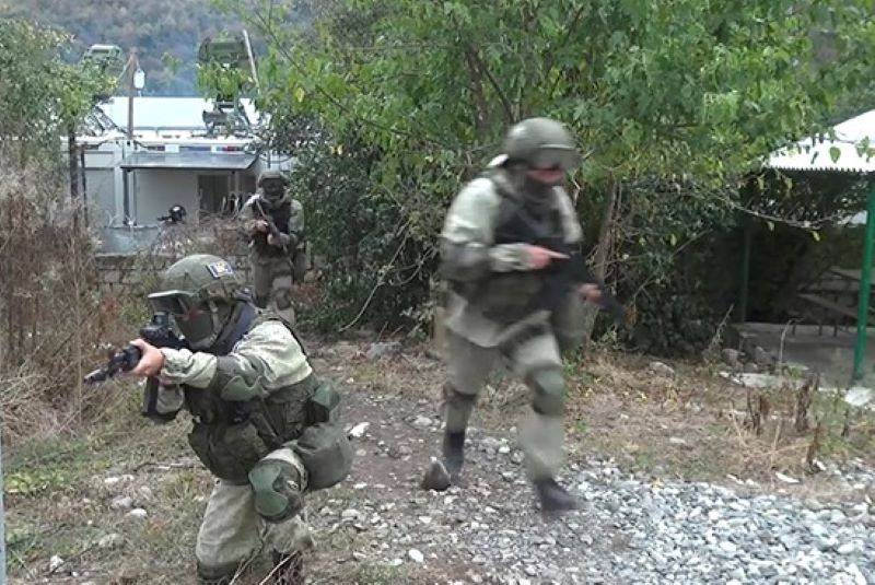 Russian military practiced an operation to repel a conditional attack in Nagorno-Karabakh