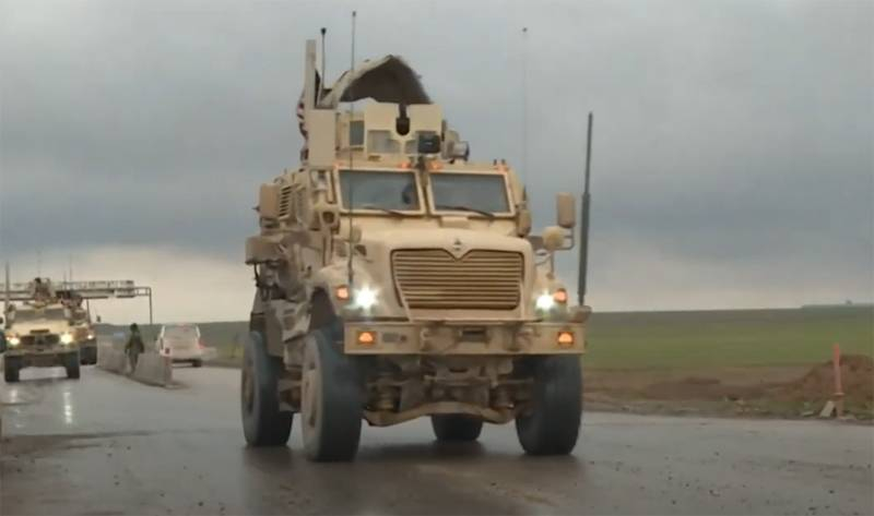 The Syrian military stopped and forced to turn around a column of American armored vehicles