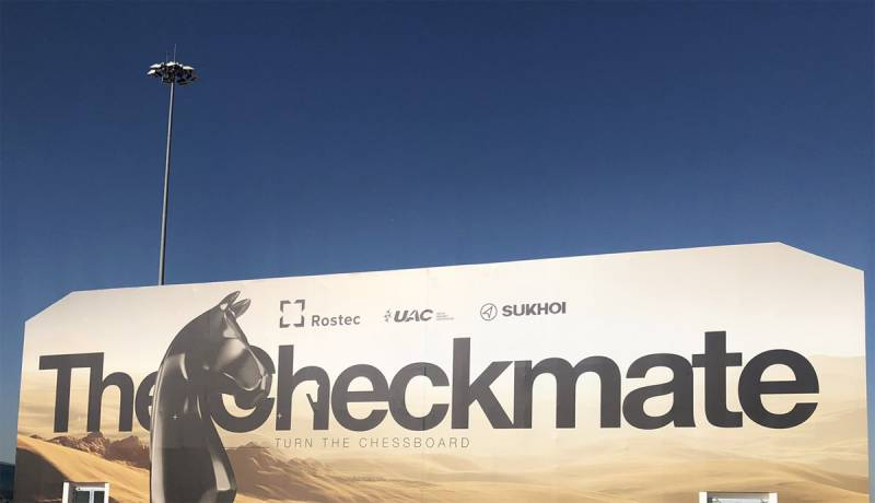 The Checkmate Pavilion at Dubai Airport: Su-75 attracts interest at the air show even before the official presentation