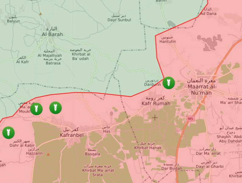 The militants switched to an offensive operation on the positions of the Syrian army almost throughout southern Idlib