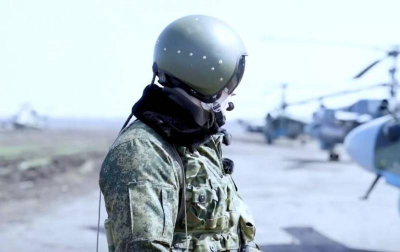 The Ministry of Defense showed footage of the combat work of Ka-52 attack helicopters as part of a special military operation