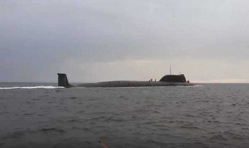 Multipurpose nuclear submarine of the Northern Fleet «Kazan» project «Ash-M» dived to the maximum depth