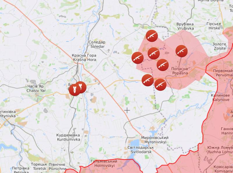 乌克兰军队 «专家» заявили о «возможном сходящемся ударе» ВСУ в районе выступа близ Попасной