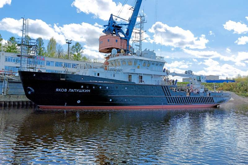 A small hydrographic vessel was launched in Rybinsk «Yakov Lapushkin» project 19910