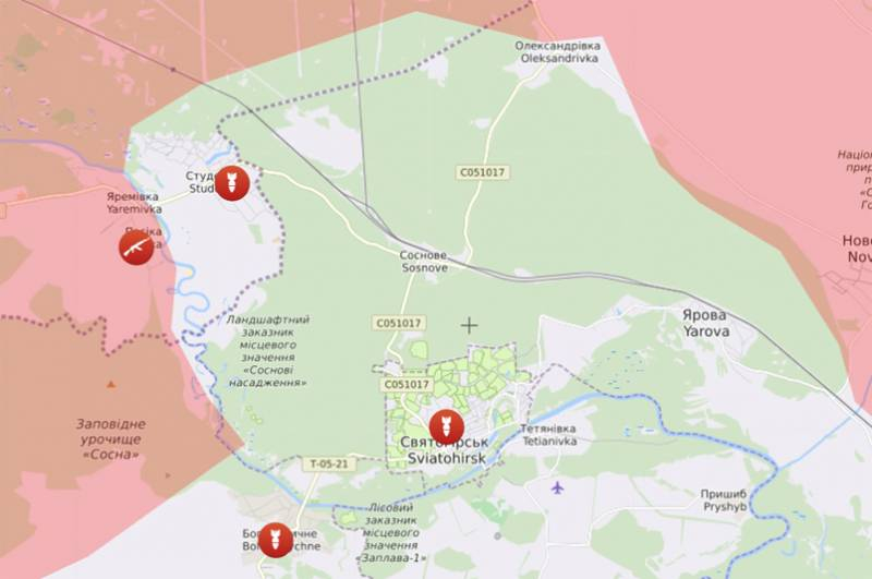 Оставившие Красный Лиман украинские подразделения пытались бежать на другой берег Северского Донца к югу от Ямполя